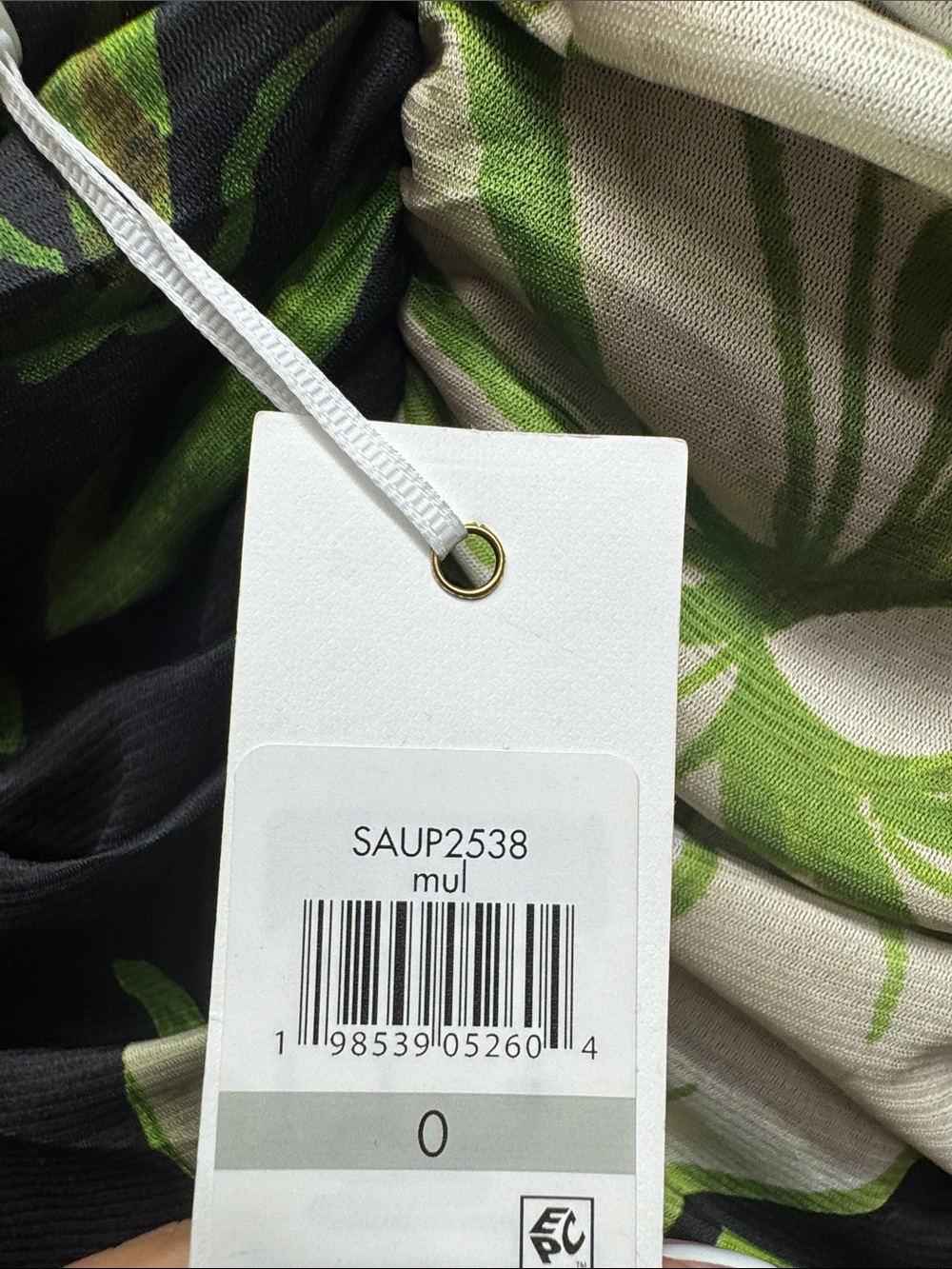 Black & Green Floral Asymmetric Dress - Picture 5 of 5